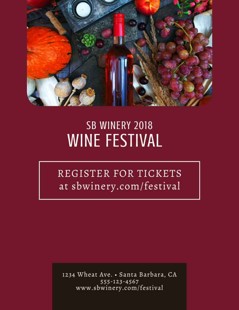 Wine Festival Flyer Template