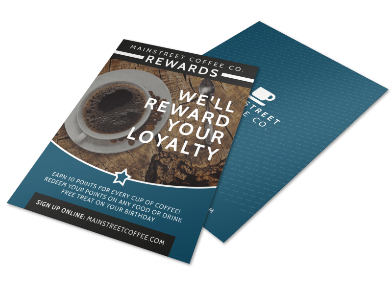 coffee rewards flyer template reward flyer