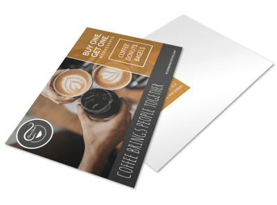 Coffee Shop Postcards Template Preview