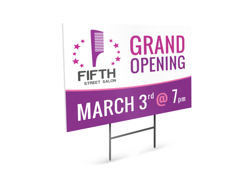 Grand Opening Salon Yard Sign Template