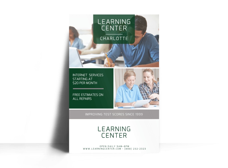 Learning Center Tutoring Poster Template