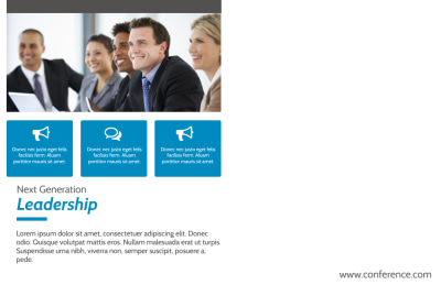 Conference Invitation Postcard Template Preview 2