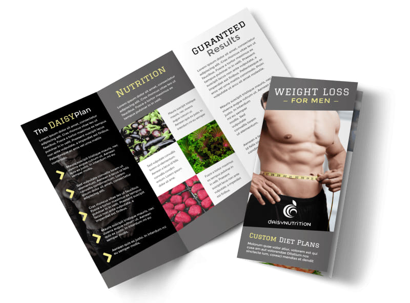 Weight Loss For Men TriFold Brochure Template
