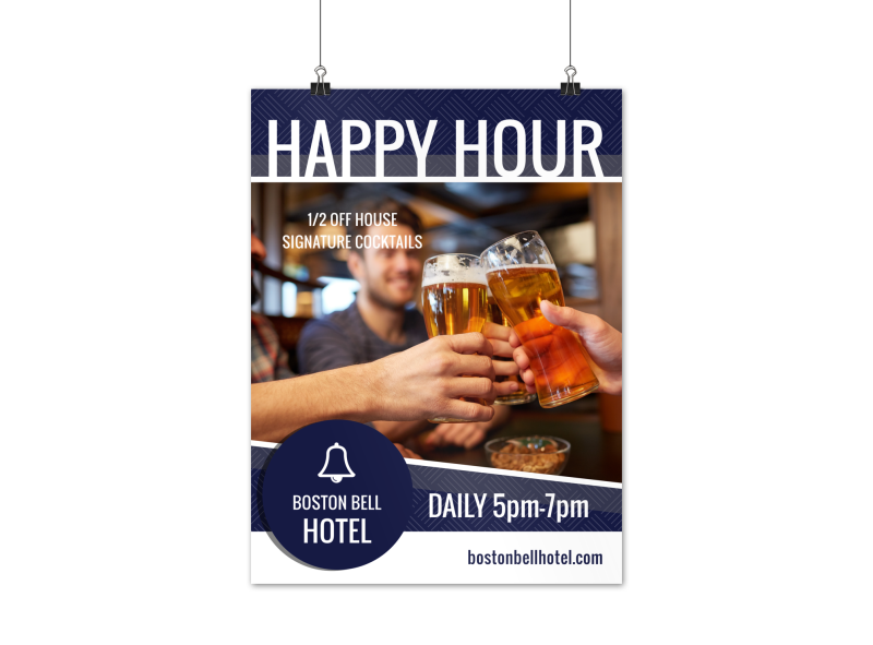 Hotel Happy Hour Special Poster Template