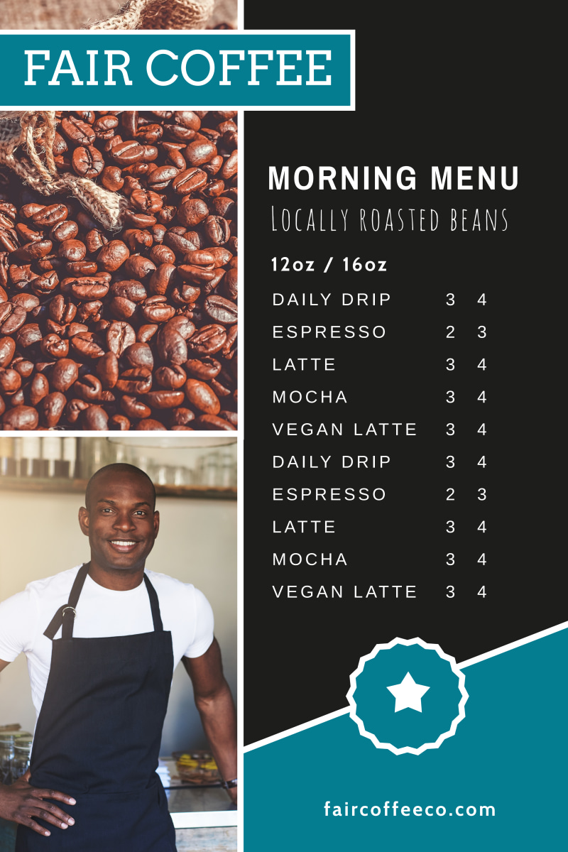Coffee Morning Menu Poster Template