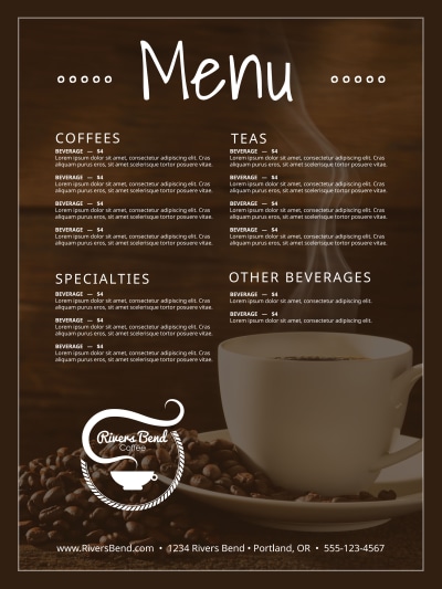 Coffee Shop Menu c5bwyjfg6z