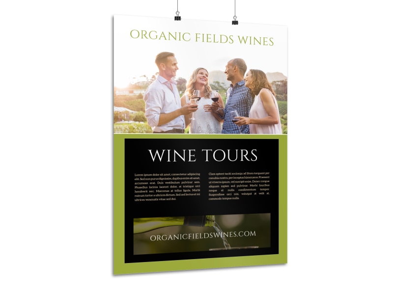 organic wine tour poster template mycreativeshop