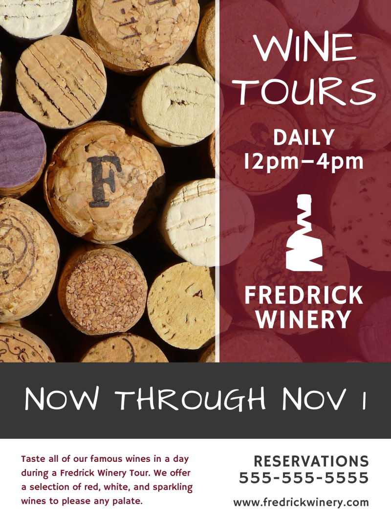 Daily Wine Tour Poster Template