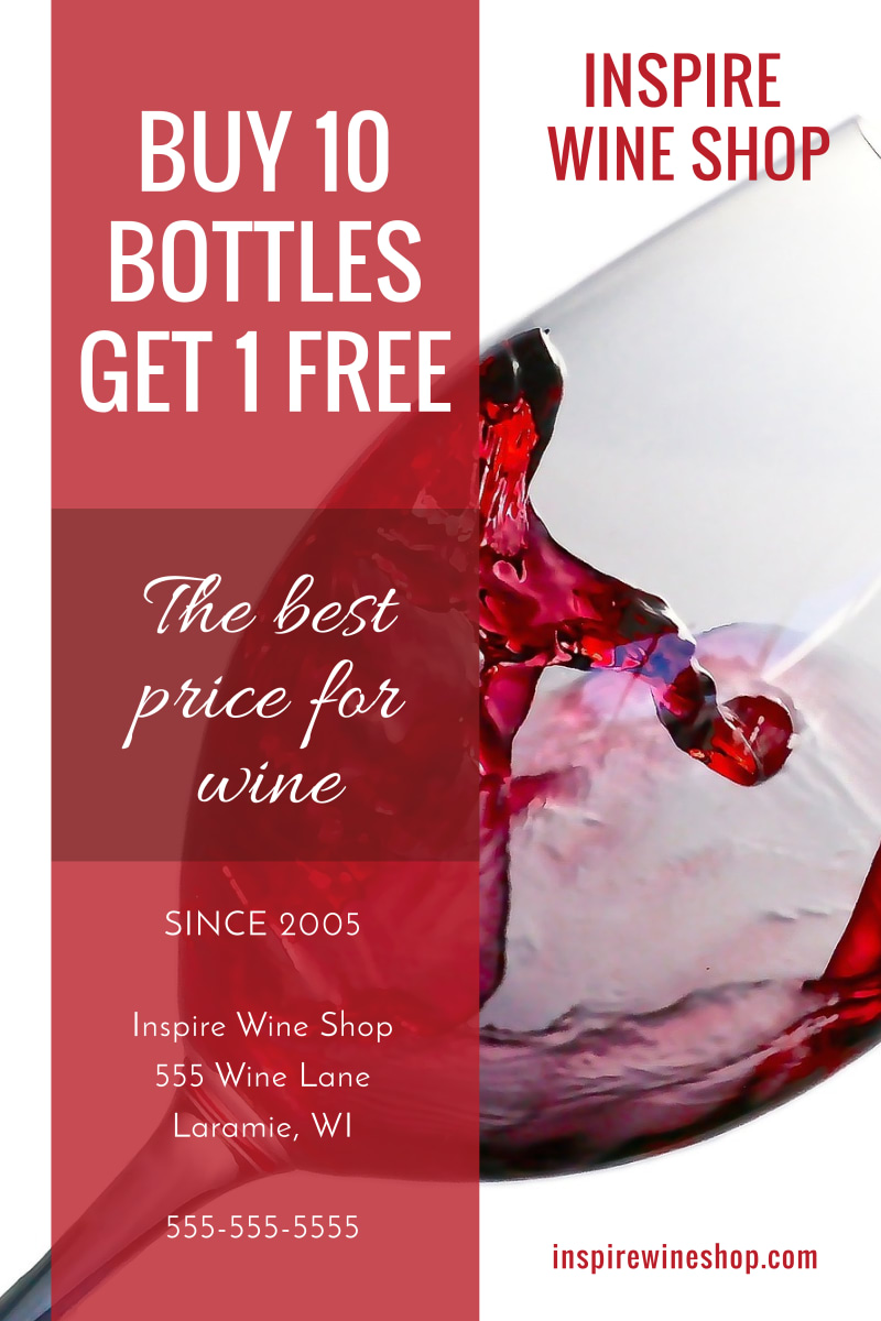 Promotional Wine Sale Poster Template