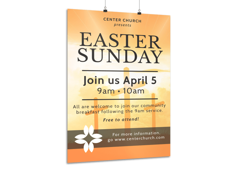 Easter Sunday Poster Template