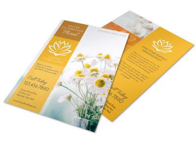 Easter Floral Flyer Template preview