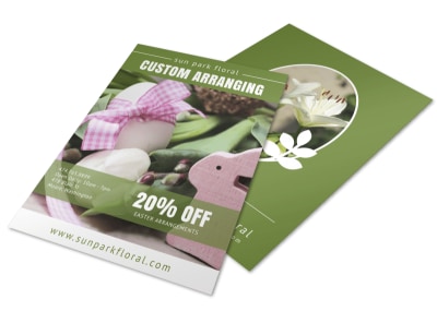 Easter Arrangement Service Flyer Template preview