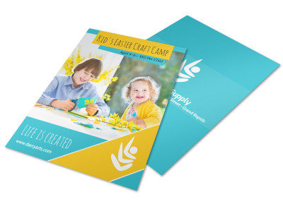 Easter Craft Camp Flyer Template preview