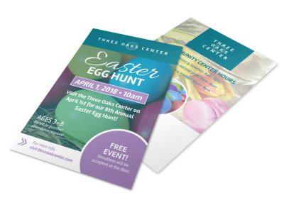 Fun Easter Egg Hunt Flyer Template preview