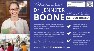 School Board Election EDDM Postcard Template Preview 2