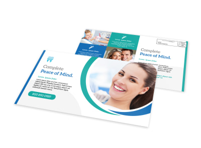 Peace Of Mind Dental EDDM Postcard Template preview