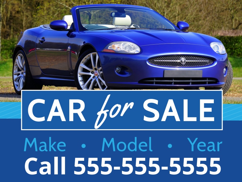 Car Sale Yard Sign Template
