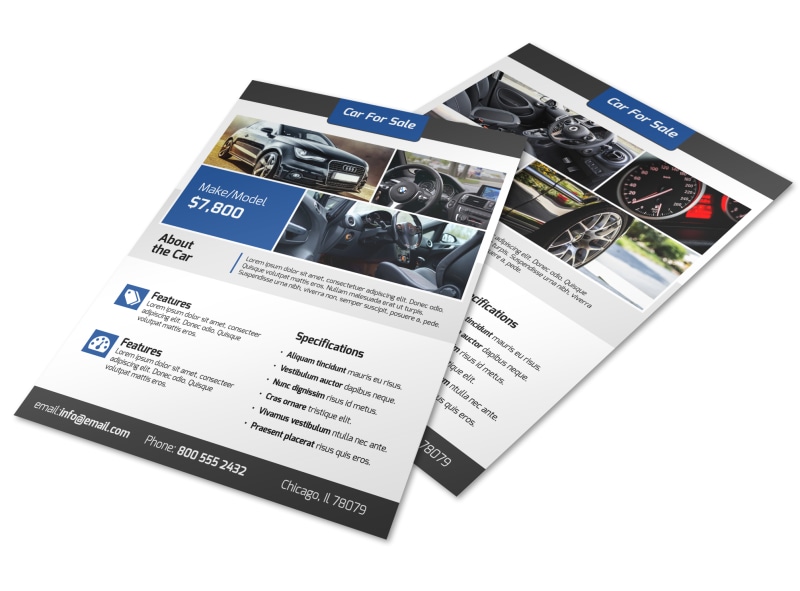 modern car for sale flyer template mycreativeshop sale brochure template