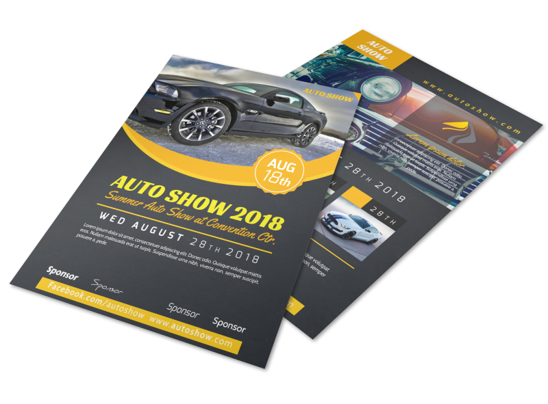 auto show flyer template mycreativeshop auto flyer template