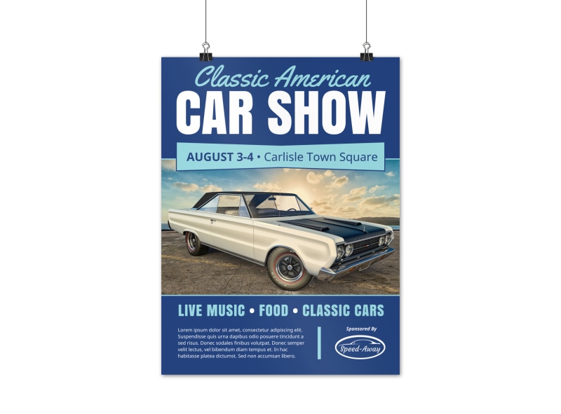 Classic American Car Show Poster Template