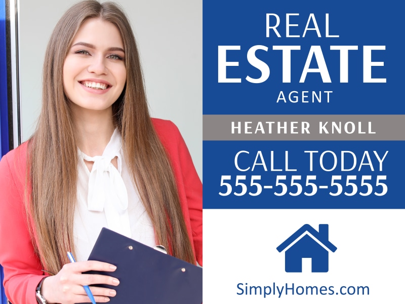 Real Estate Agent Yard Sign Template