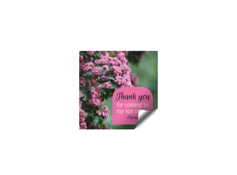 spa thank you sticker template mycreativeshop