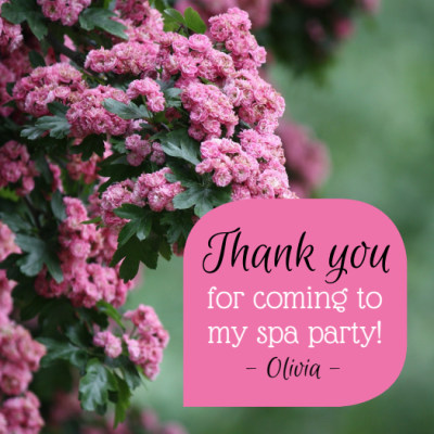 Spa Thank You Sticker