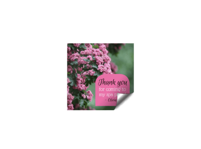 Spa Thank You Sticker