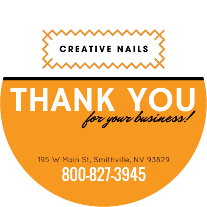 Nail Salon Thank You Sticker Template