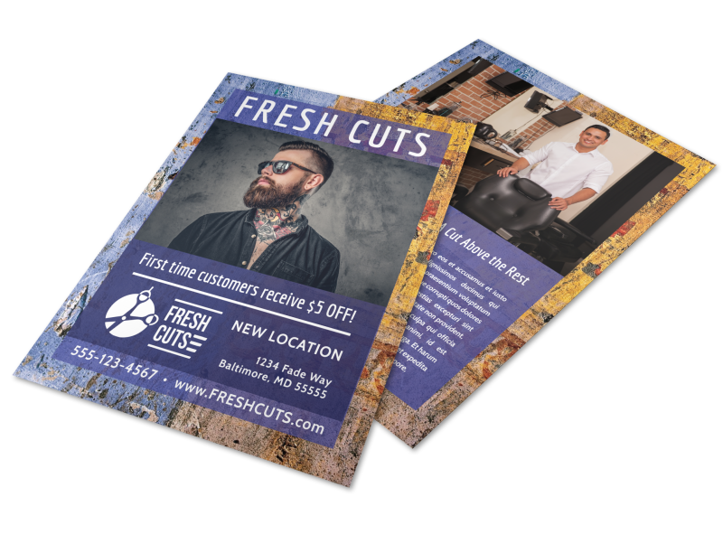 Fresh Cuts Barber Shop Flyer Template
