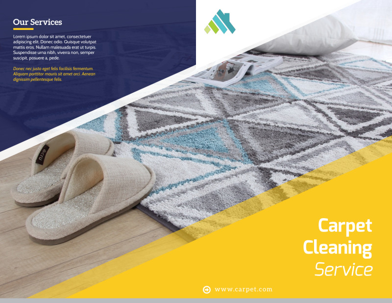 Awesome Carpet Cleaning BiFold Brochure Template