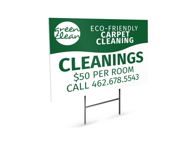 Eco Carpet Cleaning Yard Sign Template
