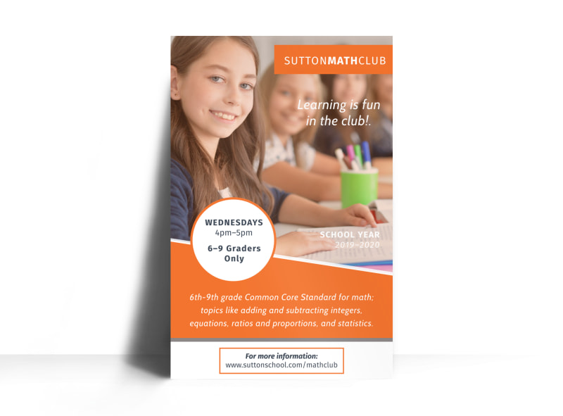 Math Club Poster Template | MyCreativeShop