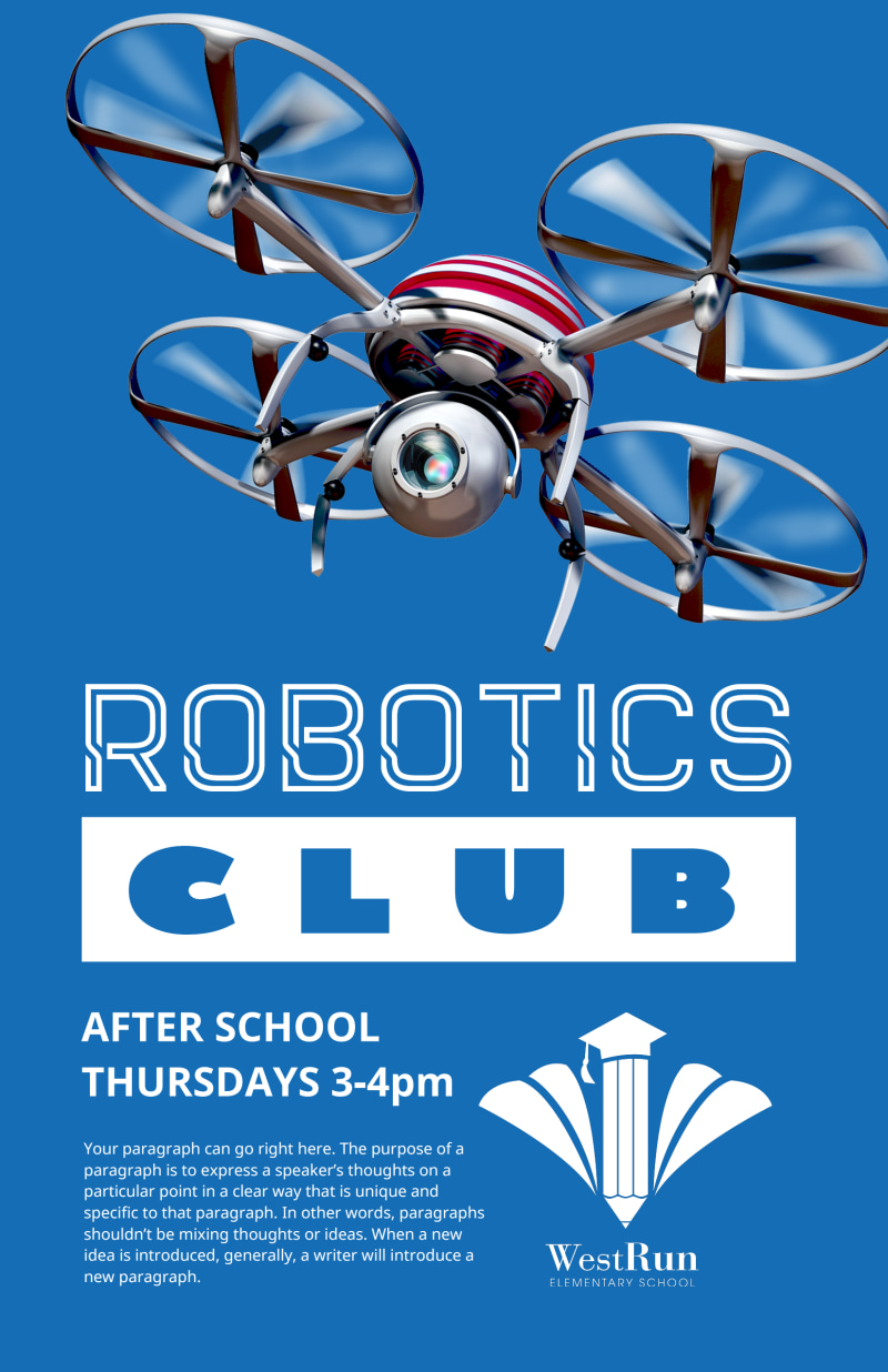 Robotics Club Poster Template MyCreativeShop