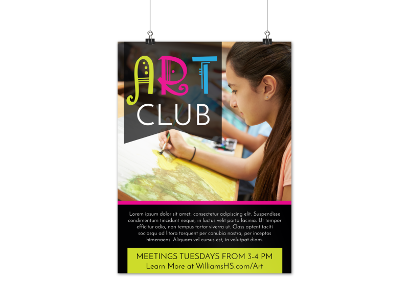 Art Club School Poster Template