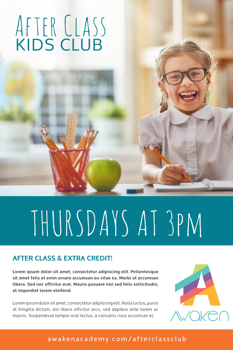 After Class Kids Club Poster Template MyCreativeShop After Class Kids Club Poster Template MyCreativeShop