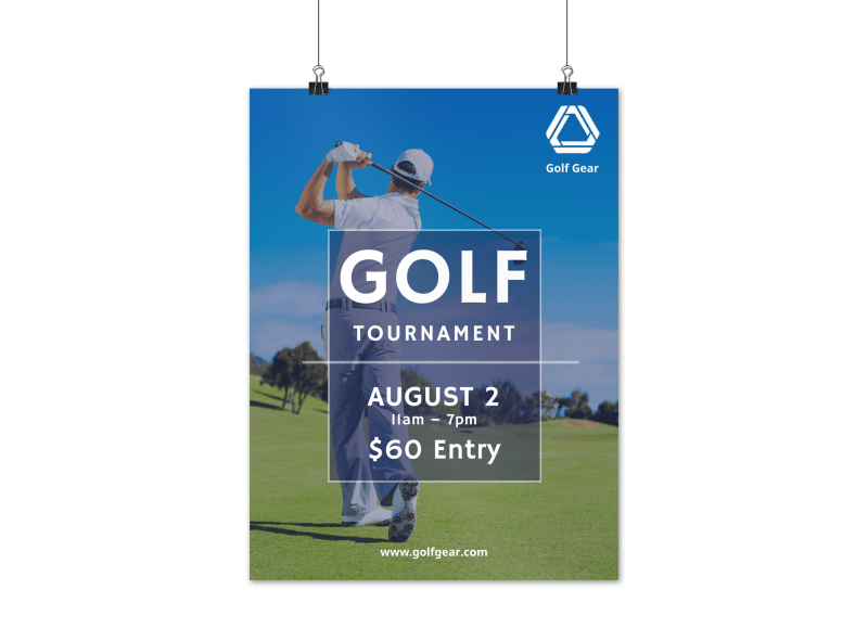 Golf Tournament Promotional Poster Template