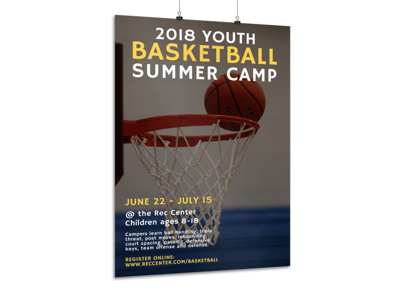 Basketball Summer Camp Poster Template