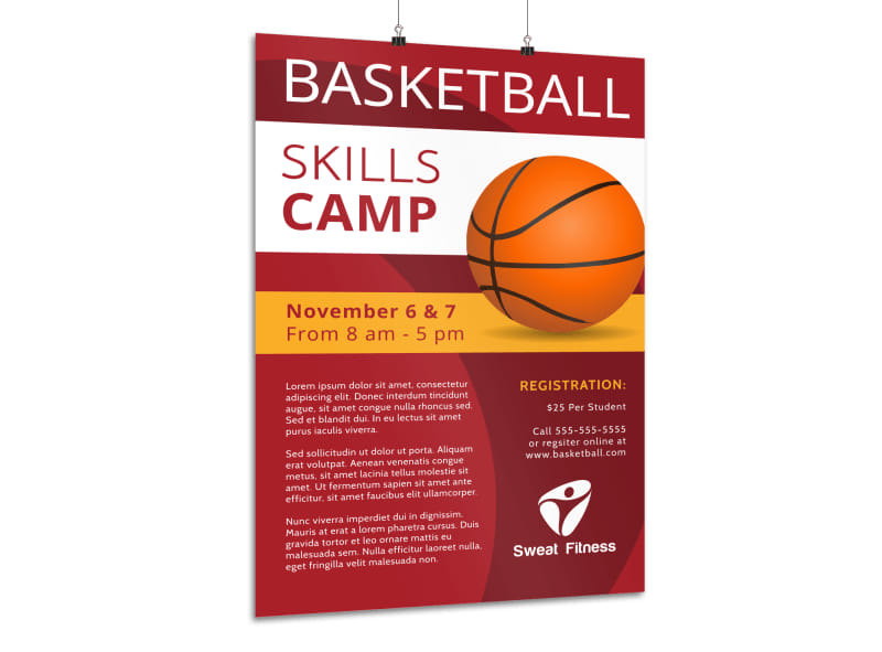 Basketball Skills Camp Poster Template