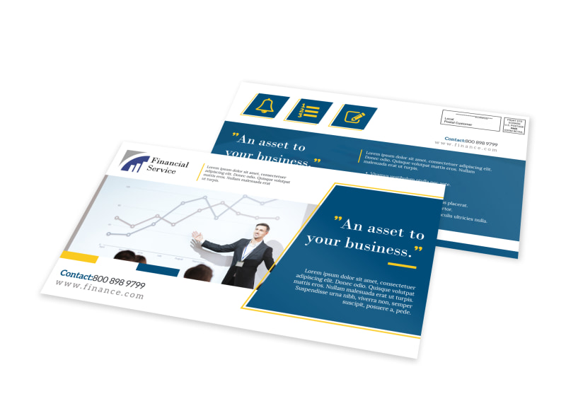 Financial Service EDDM Postcard Template | MyCreativeShop