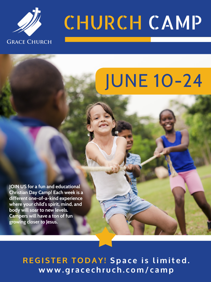 Fun Church Camp Poster Template | MyCreativeShop