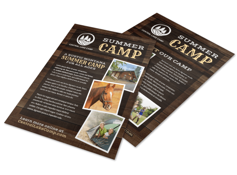 Rustic Summer Camp Flyer Template | MyCreativeShop