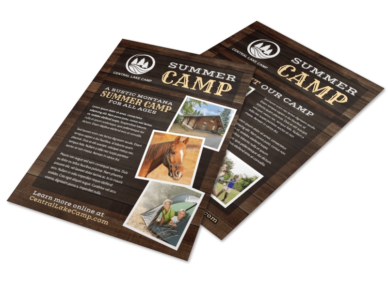 Rustic Summer Camp Flyer Template | MyCreativeShop