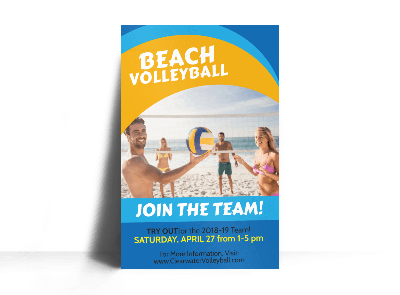 Beach Volleyball Poster Template
