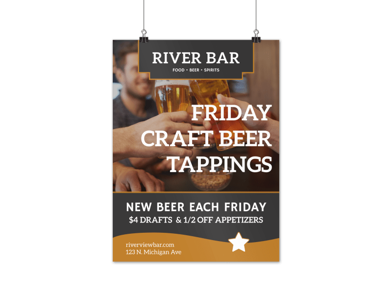 Craft Beer Bar Poster Template