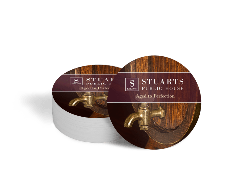 Pub House Bar Coaster Template