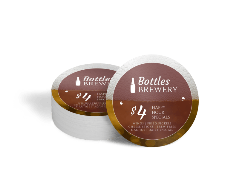 Bottle Bar Coaster Template