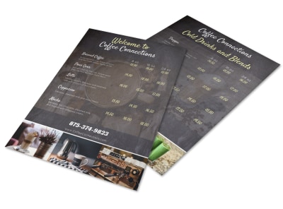 Black Coffee Shop Menu Template preview