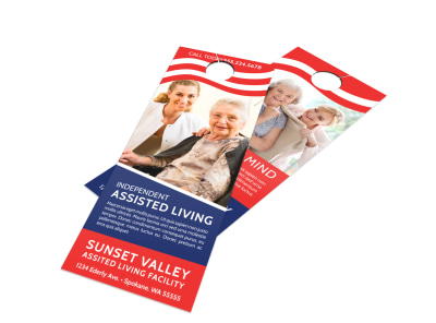 Independent Assisted Living Door Hanger Template preview