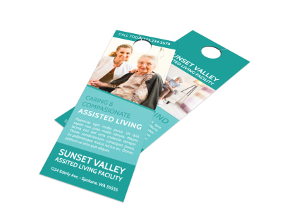 Sunset Assisted Living Door Hanger Template preview